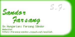 sandor farsang business card